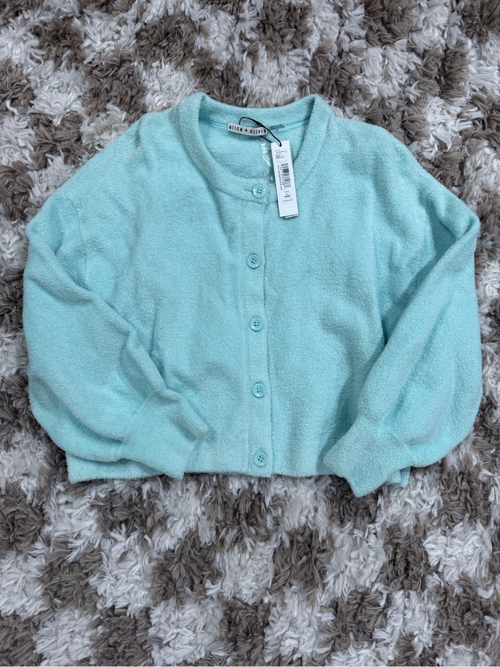 Alice + Olivia Cropped Button-Front Women's Cardigan